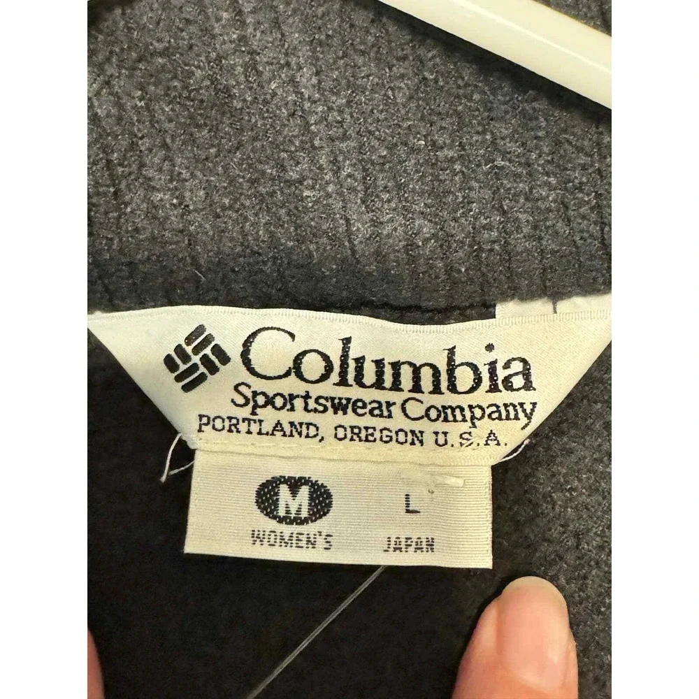 Columbia Sportswear Company Jacket‎ Black Yellow Hooded Fleece Lined Size M